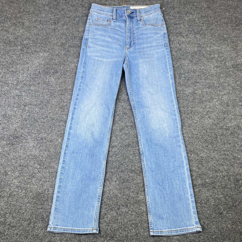 Rag & Bone Wren High-Rise Slim Jeans Light Wash WDD24F2944OPLT Size 24